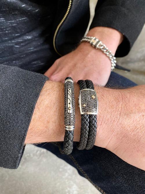 Lab Grown Diamond Men's Bracelets Made with 18K Recycled rose Gold